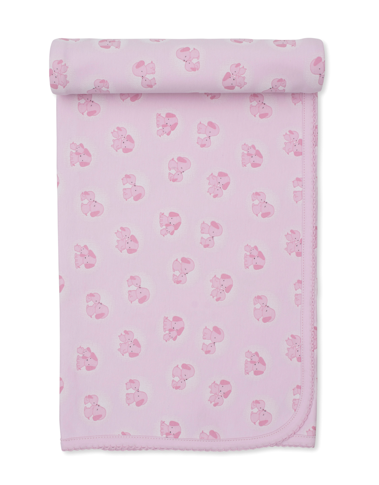 Kissy Kissy Puppy Family Blanket Pink