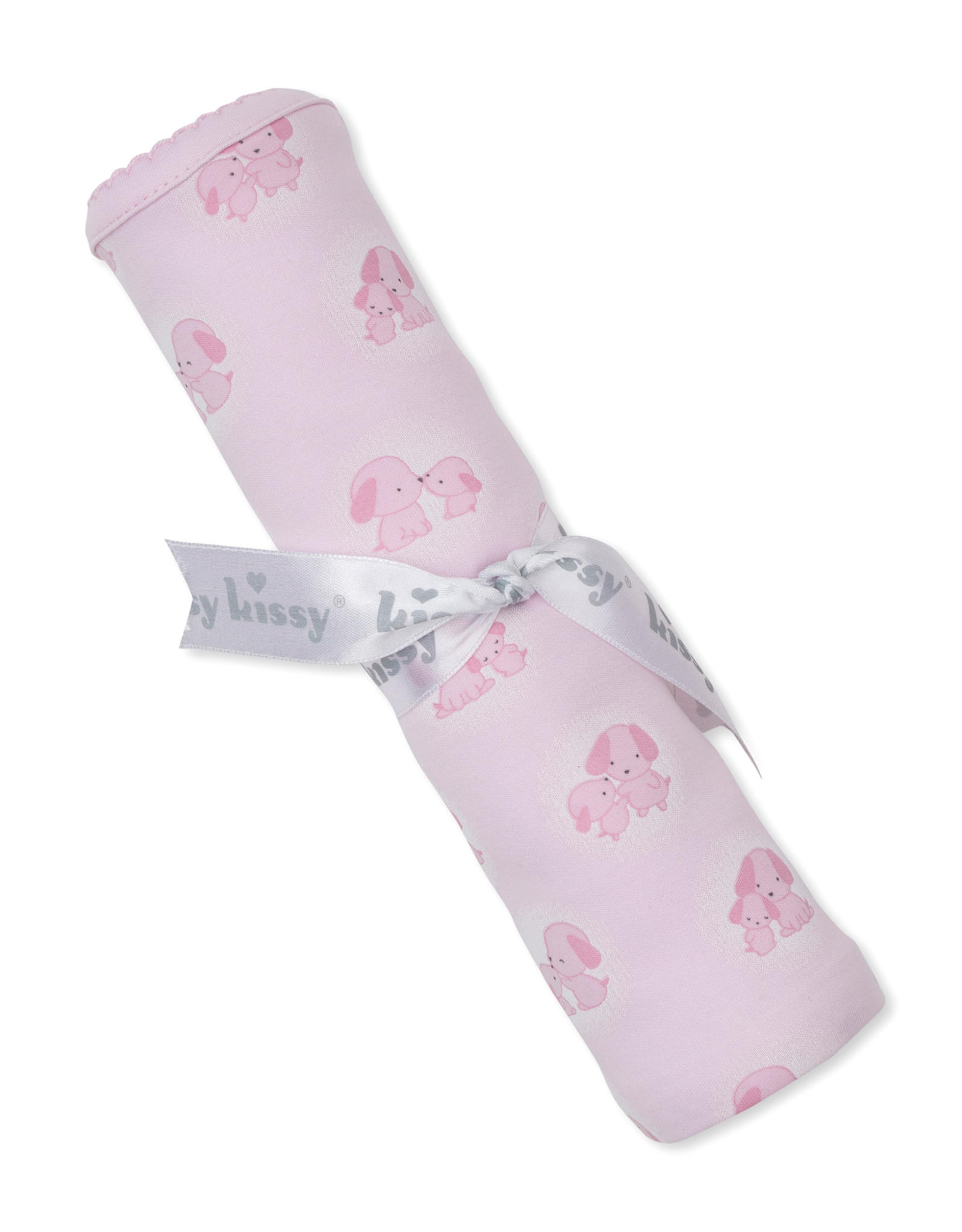 Kissy Kissy Puppy Family Blanket Pink