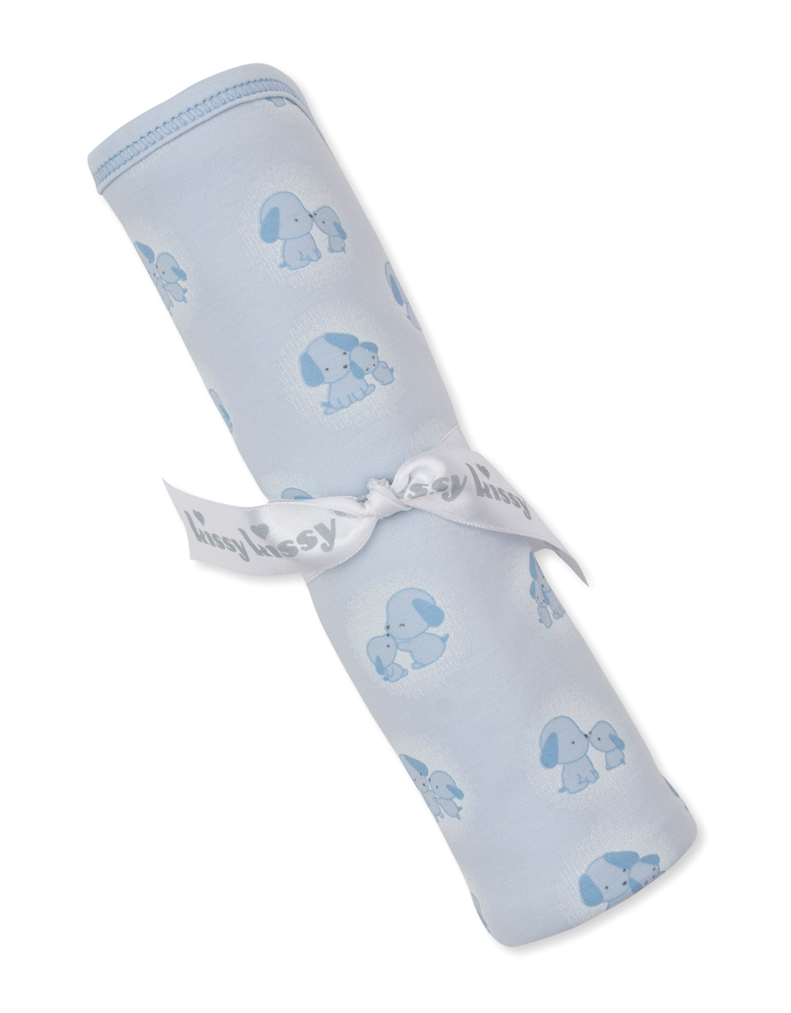 Kissy Kissy Puppy Family Blanket Blue