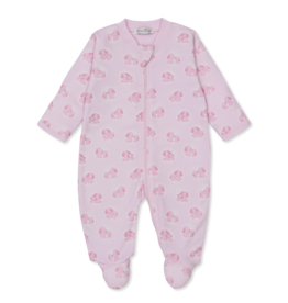 Kissy Kissy Puppy Family Zip Footie Pink