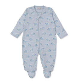 Kissy Kissy Puppy Family Zip Footie Blue
