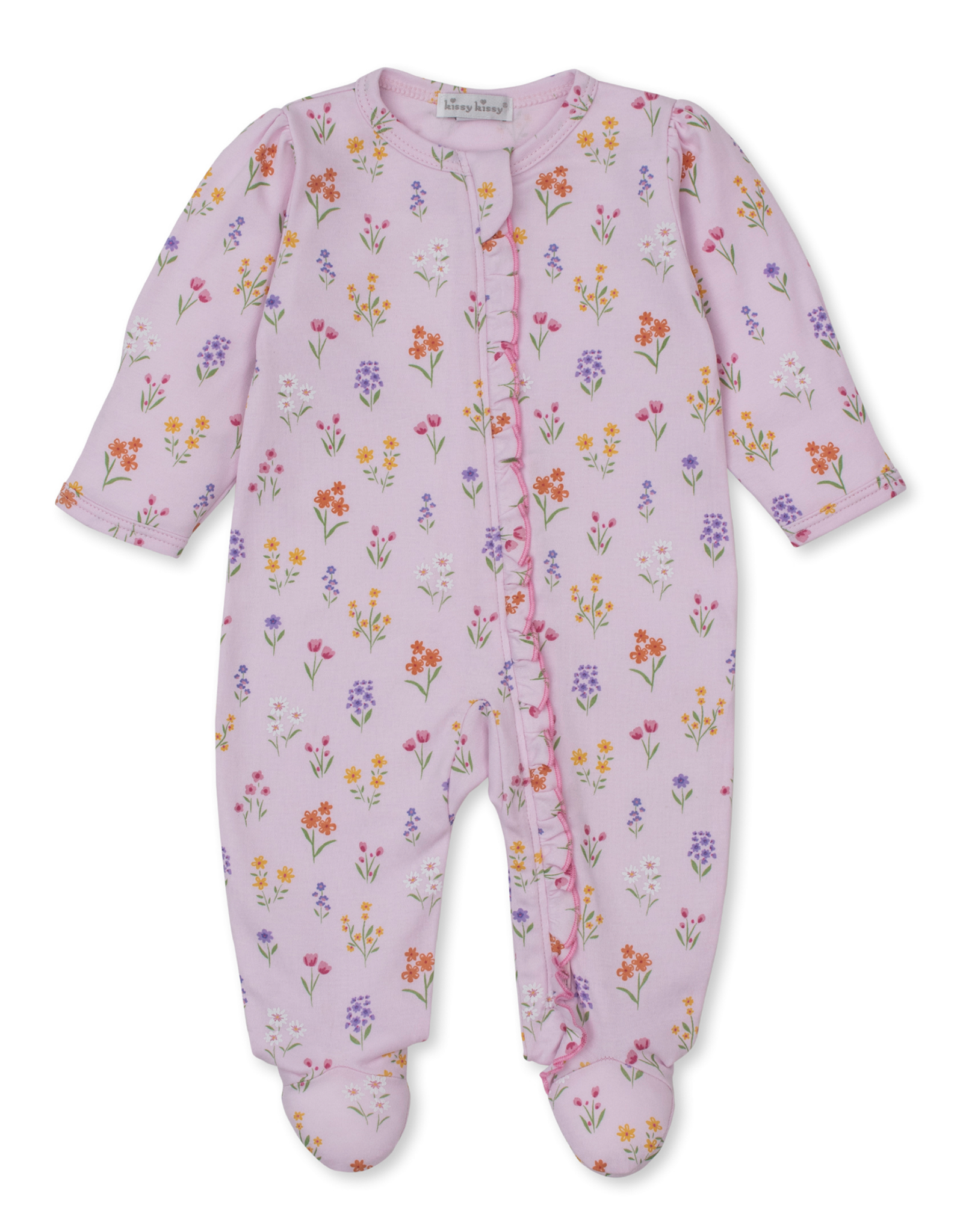 Kissy Kissy Summer Wildflowers Zip Footie