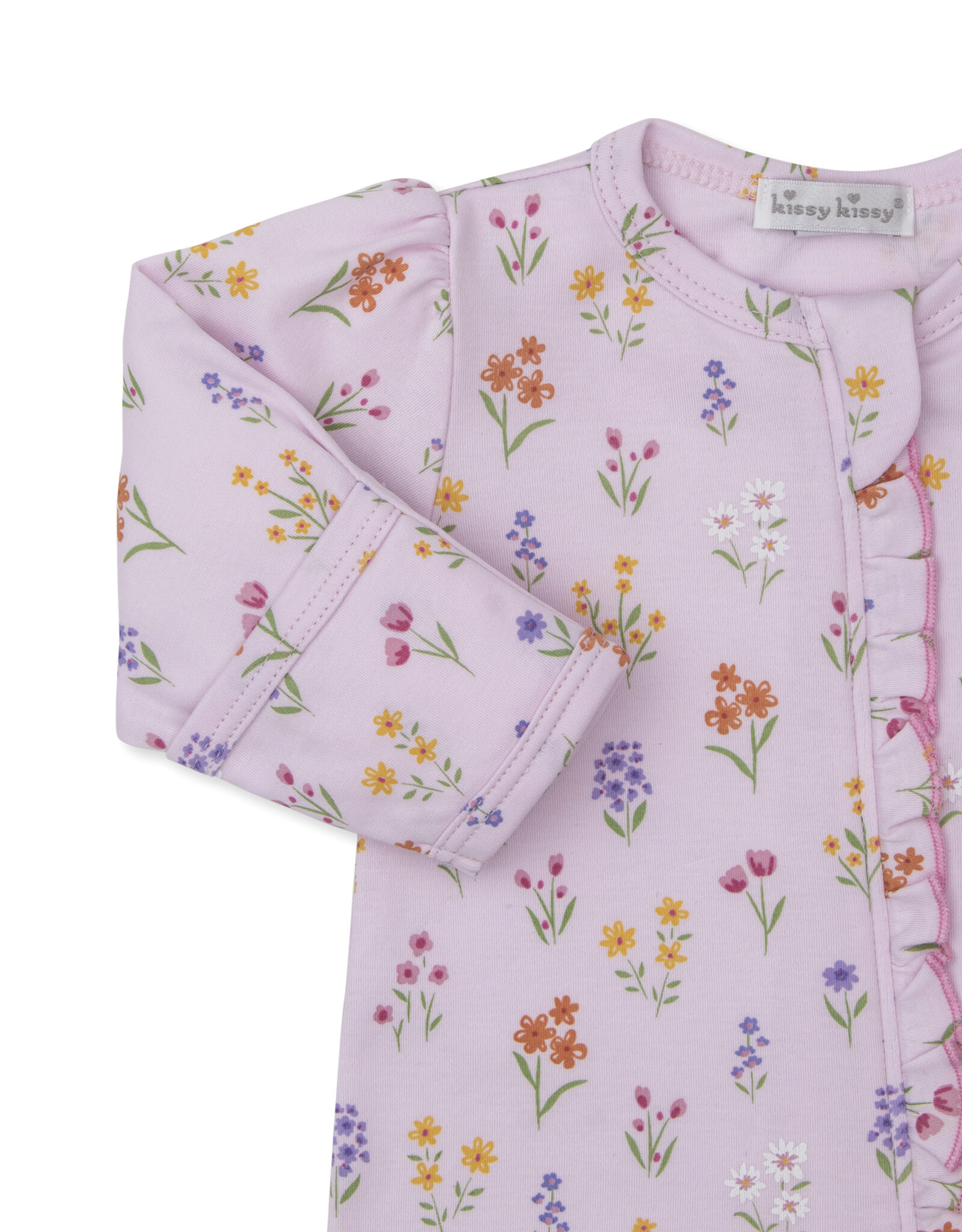 Kissy Kissy Summer Wildflowers Zip Footie