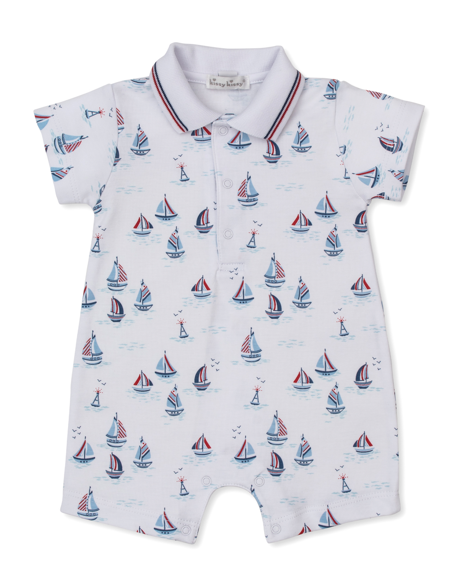 Kissy Kissy Red, White Blue Regatta Short Playsuit