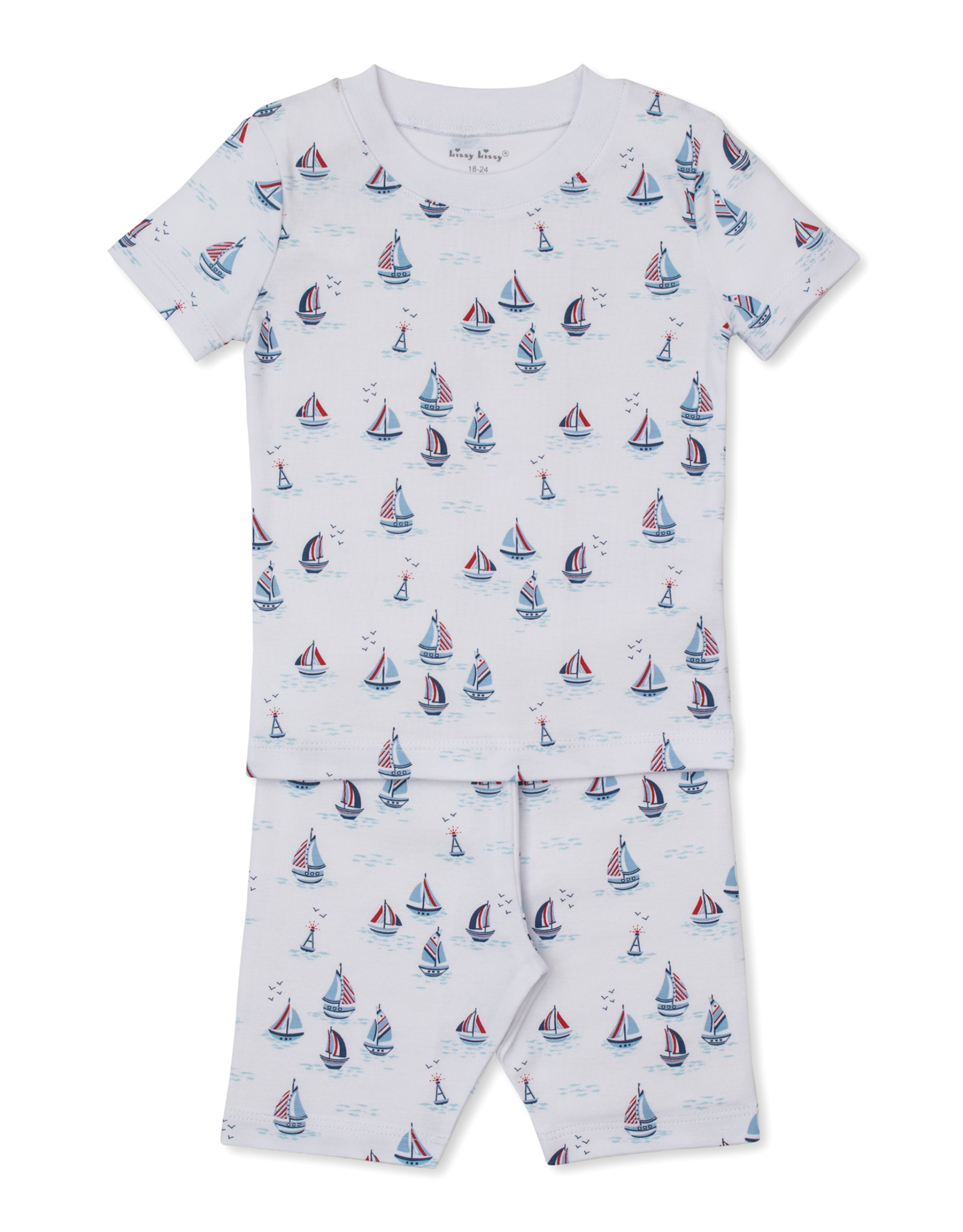 Kissy Kissy Red, White, Blue Regatta  2pc Short PJ