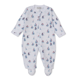Kissy Kissy Red, White, Blue Regatta  Zip Footie