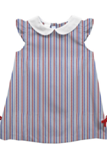 Vive la Fete VFS26 Blue, Red, White Stripe A-Line Dress
