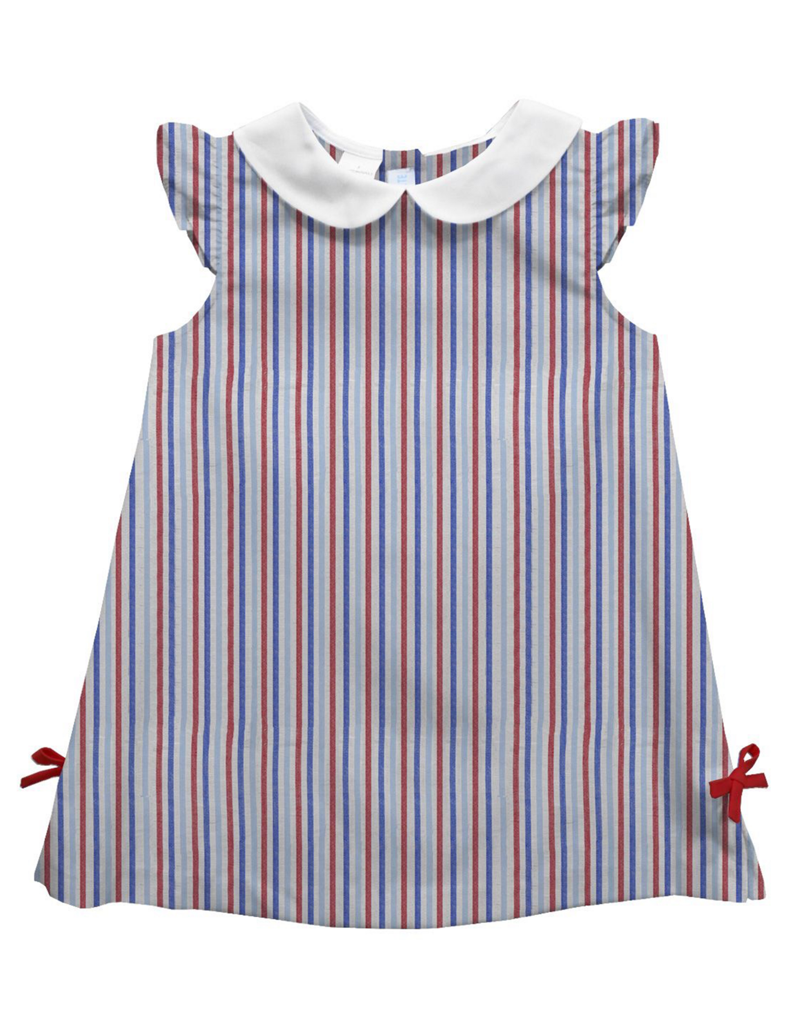Vive la Fete VFS26 Blue, Red, White Stripe A-Line Dress
