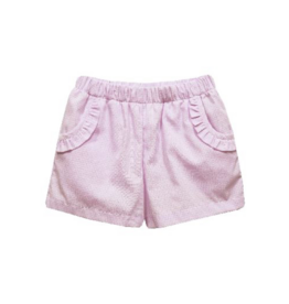 Vive la Fete Light Pink Gingham Ruffle Pocket Short