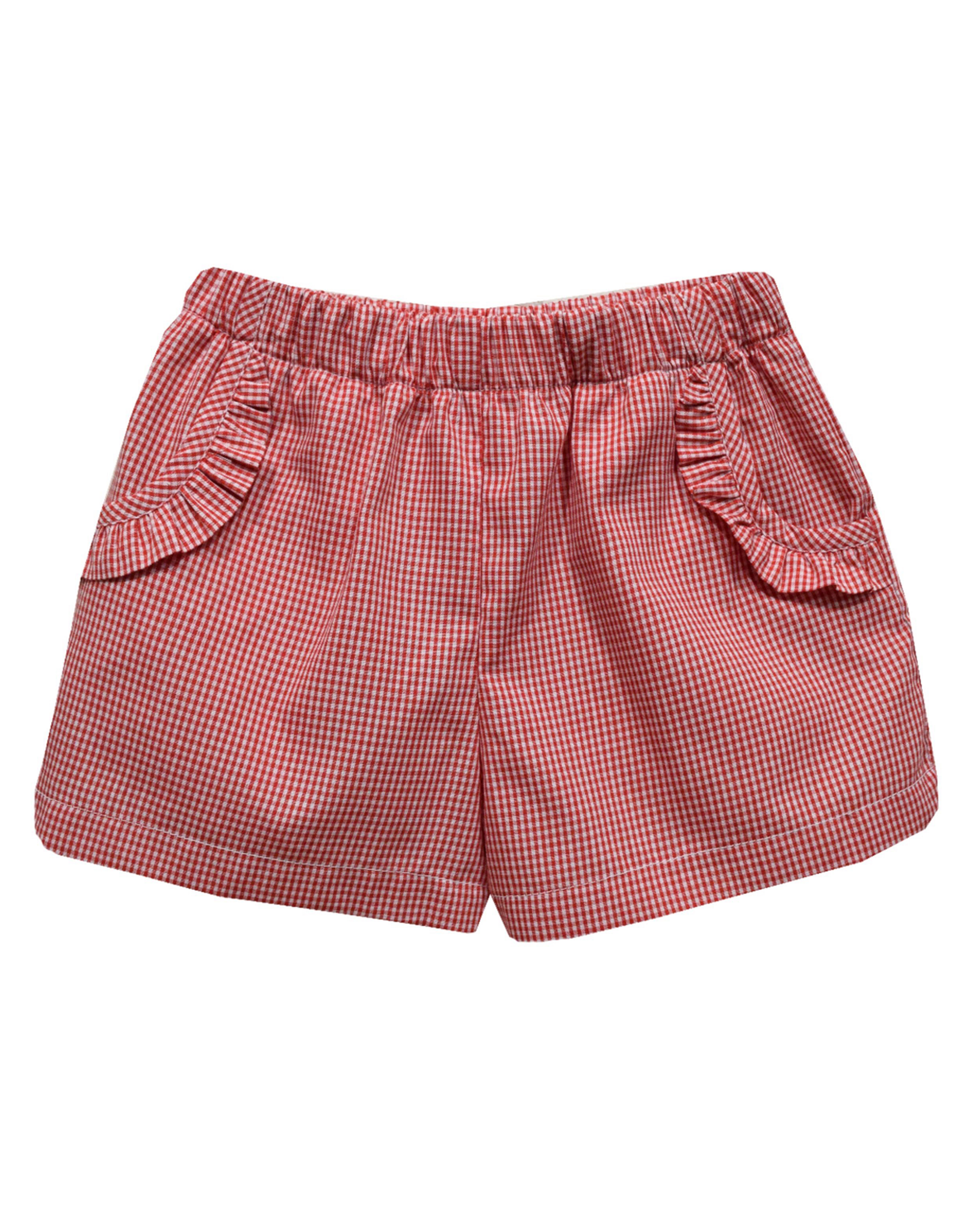 Vive la Fete VFS26 Red Gingham Ruffle Pocket Short