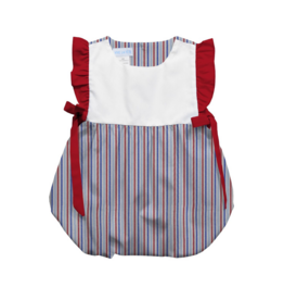 Vive la Fete Girls Blue, Red, White Stripe Bubble