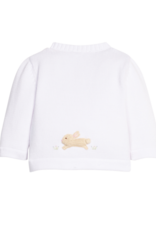 Little English LE Crochet Cardigan Sweater White Bunny
