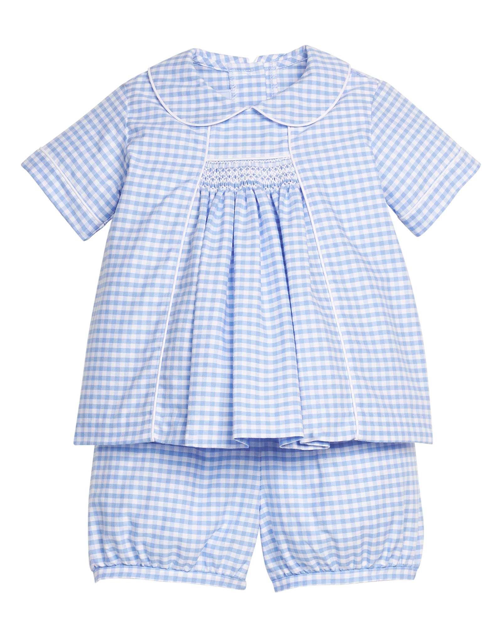 Little English LES26 Chest Smocked Short Set Mayfair Gingham