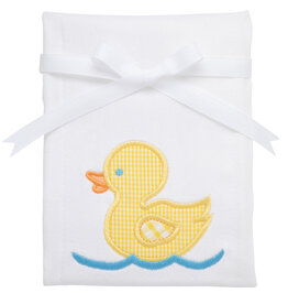 3 Marthas appliqued burp pad Yellow Duck