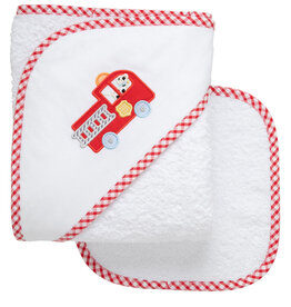 3 Marthas Boxed Hooded Towel Set Firetruck