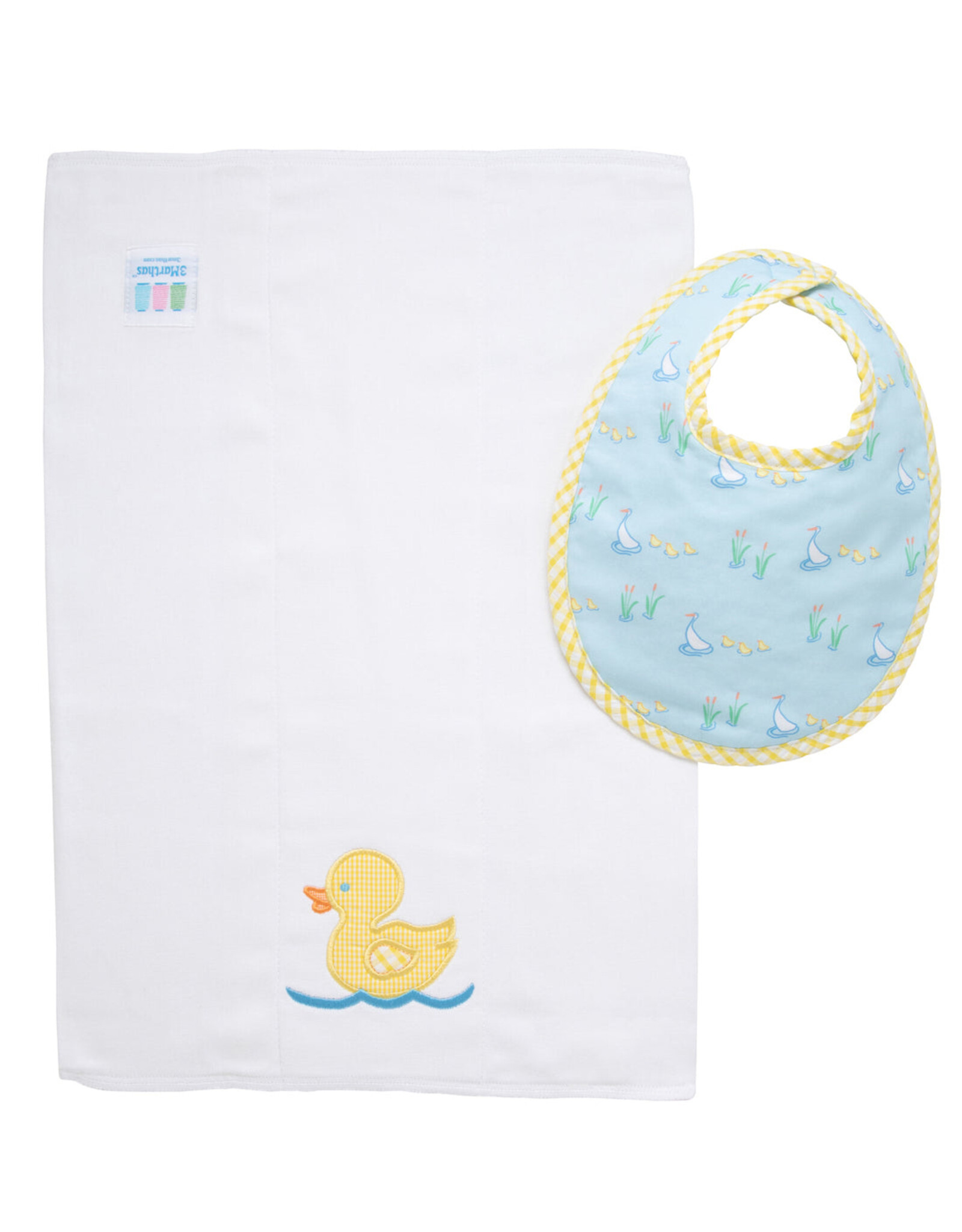 3 Marthas 3M boxed burp/bib set Yellow Duck