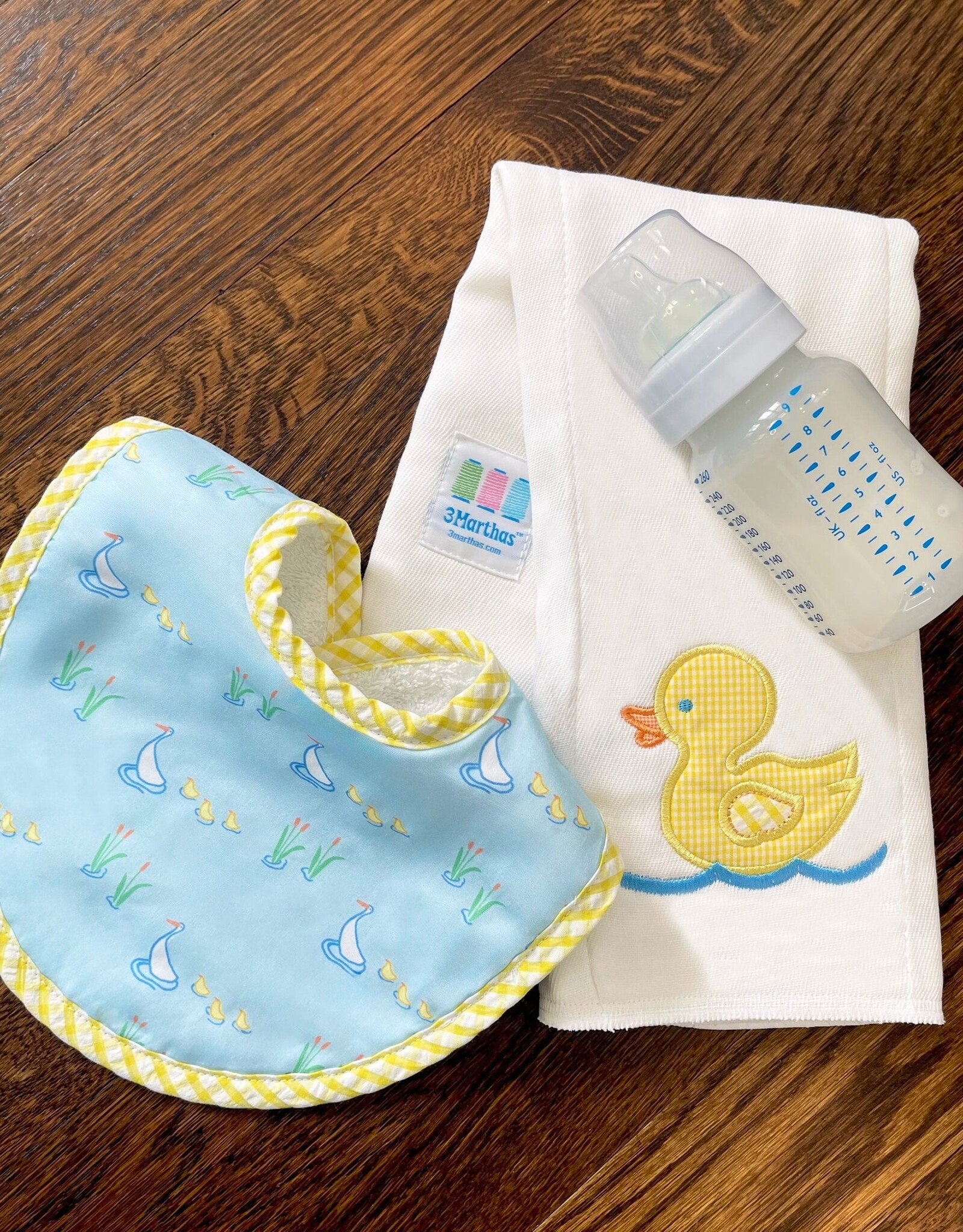 3 Marthas 3M boxed burp/bib set Yellow Duck