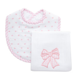 3 Marthas boxed burp/bib set bow