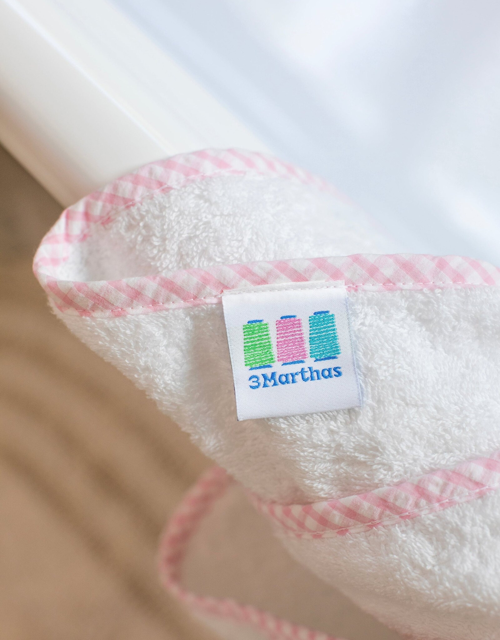 3 Marthas 3M Boxed Hooded Towel Set Teddy Bear Pink