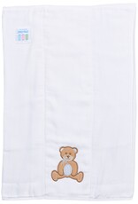 3 Marthas 3M appliqued burp pad Teddy Bear Blue