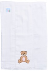 3 Marthas 3M appliqued burp pad Teddy Bear Pink