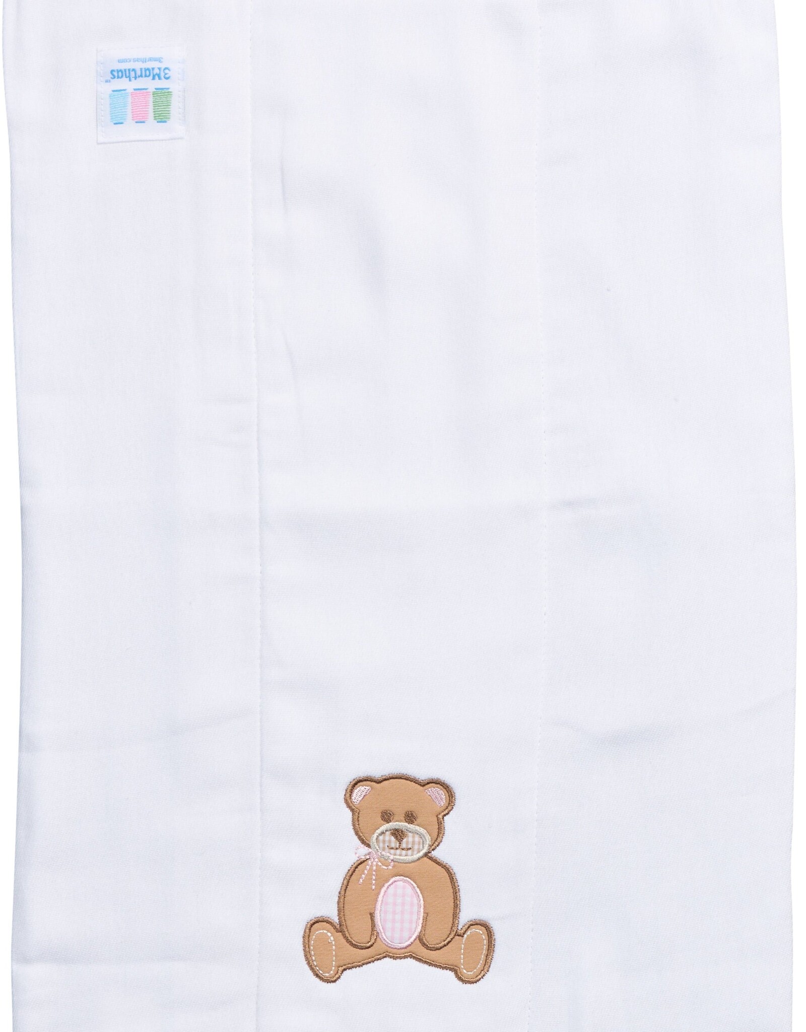 3 Marthas 3M appliqued burp pad Teddy Bear Pink