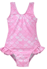 Flap Happy FH Pixie Scales Pink Delaney Ruffle Swimsuit
