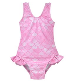 Flap Happy Pixie Scales Pink Delaney Ruffle Swimsuit