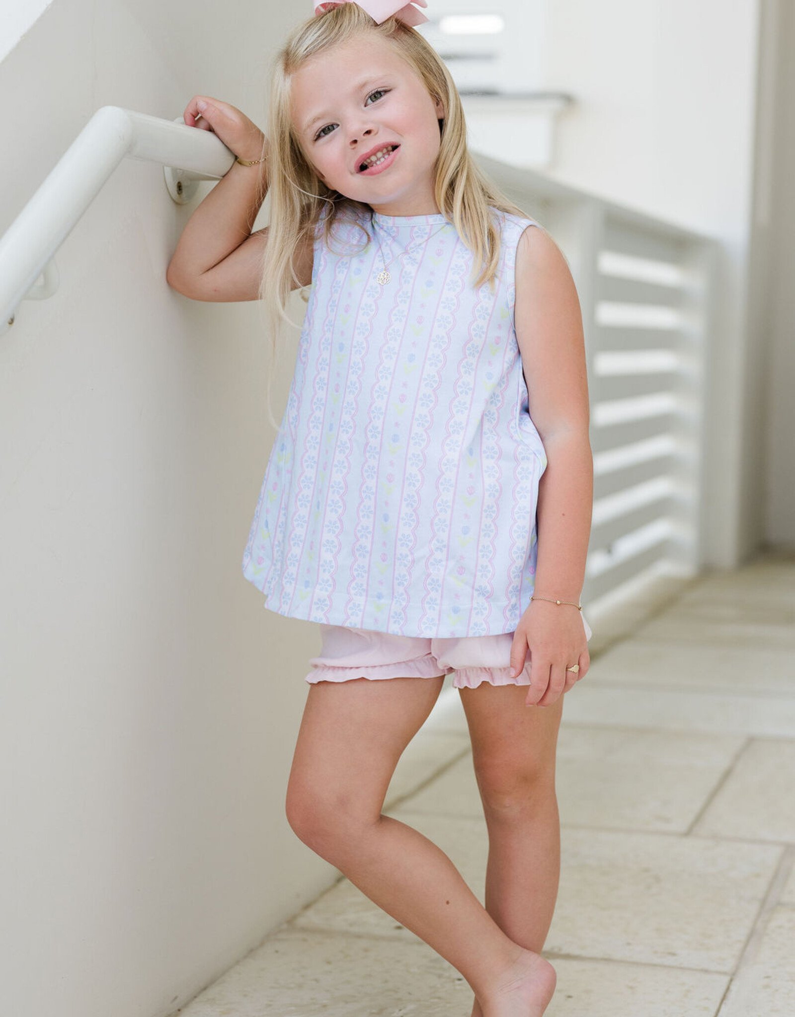 James and Lottie JL26 Lottie Bloomer Set Floral Scallop