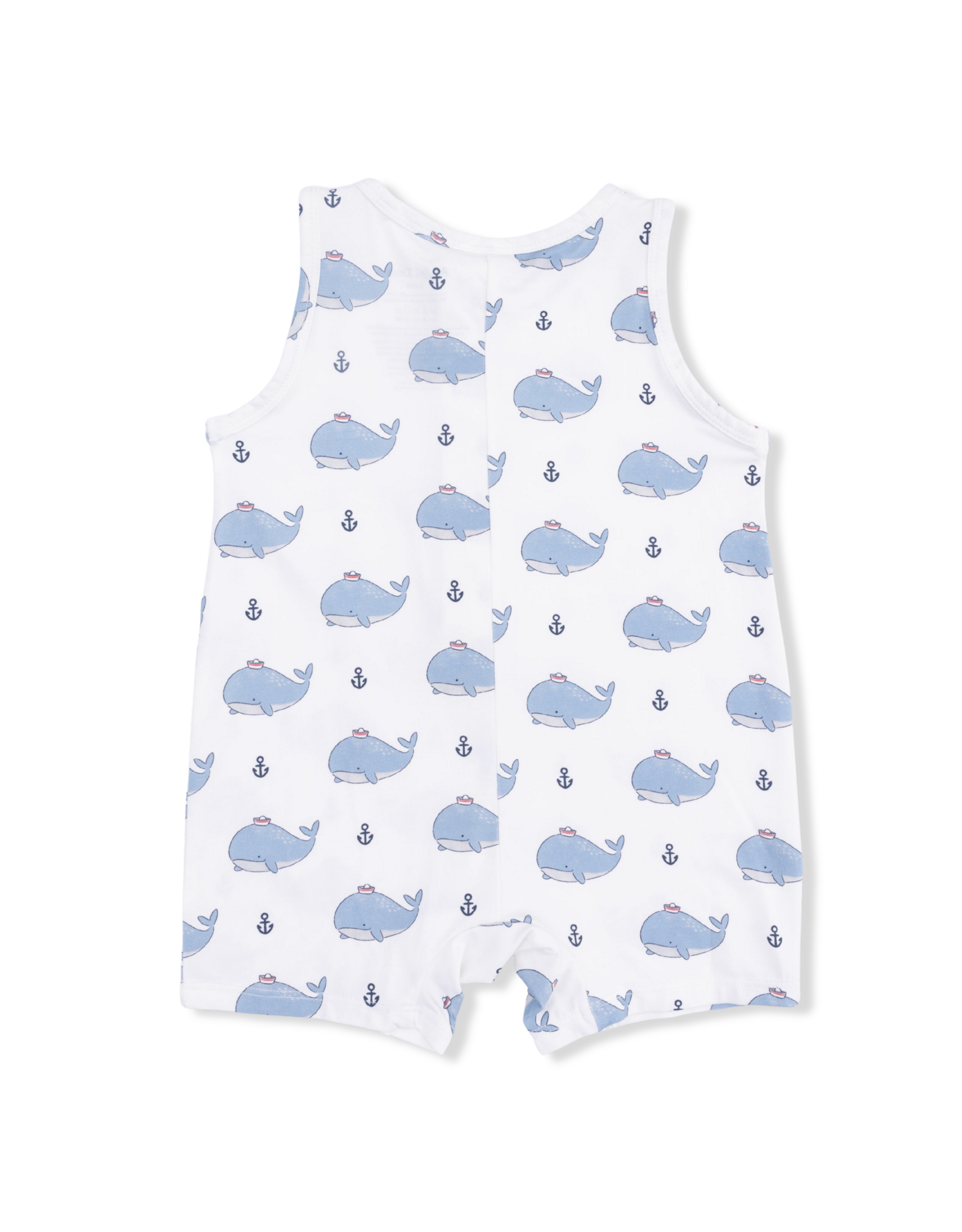 Angel Dear ADS26 Bubbly Sailor Whales Blue Shortie Romper