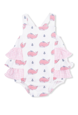 Angel Dear ADS26 Bubbly Whale Pink Ruffle Sunsuit