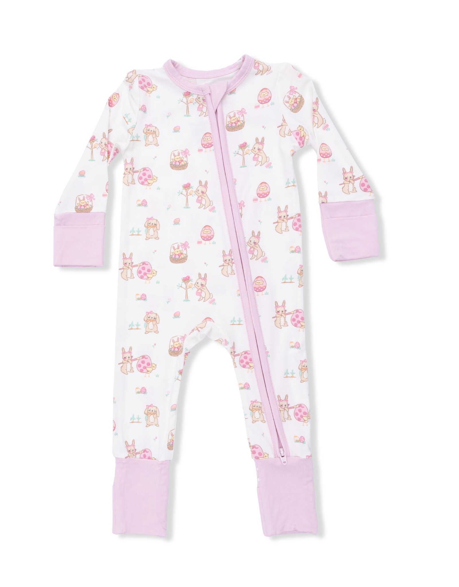 Angel Dear ADS26 2 Way Zipper Romper PINK Easter Egg Hunt
