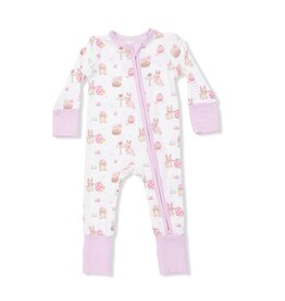 Angel Dear 2 Way Zipper Romper PINK Easter Egg Hunt
