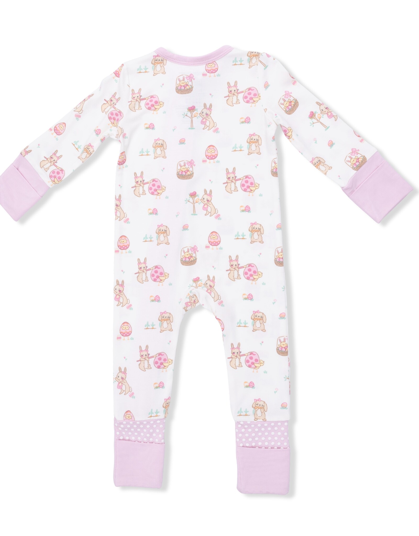Angel Dear ADS26 2 Way Zipper Romper PINK Easter Egg Hunt