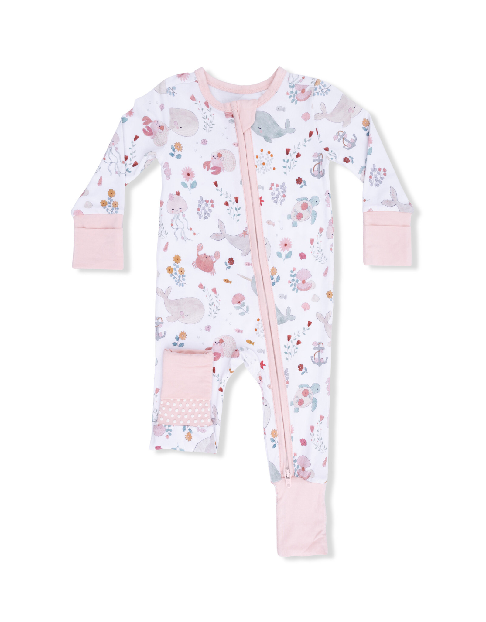 Angel Dear ADS26 2 Way Zipper Romper Garden Sea Creatures