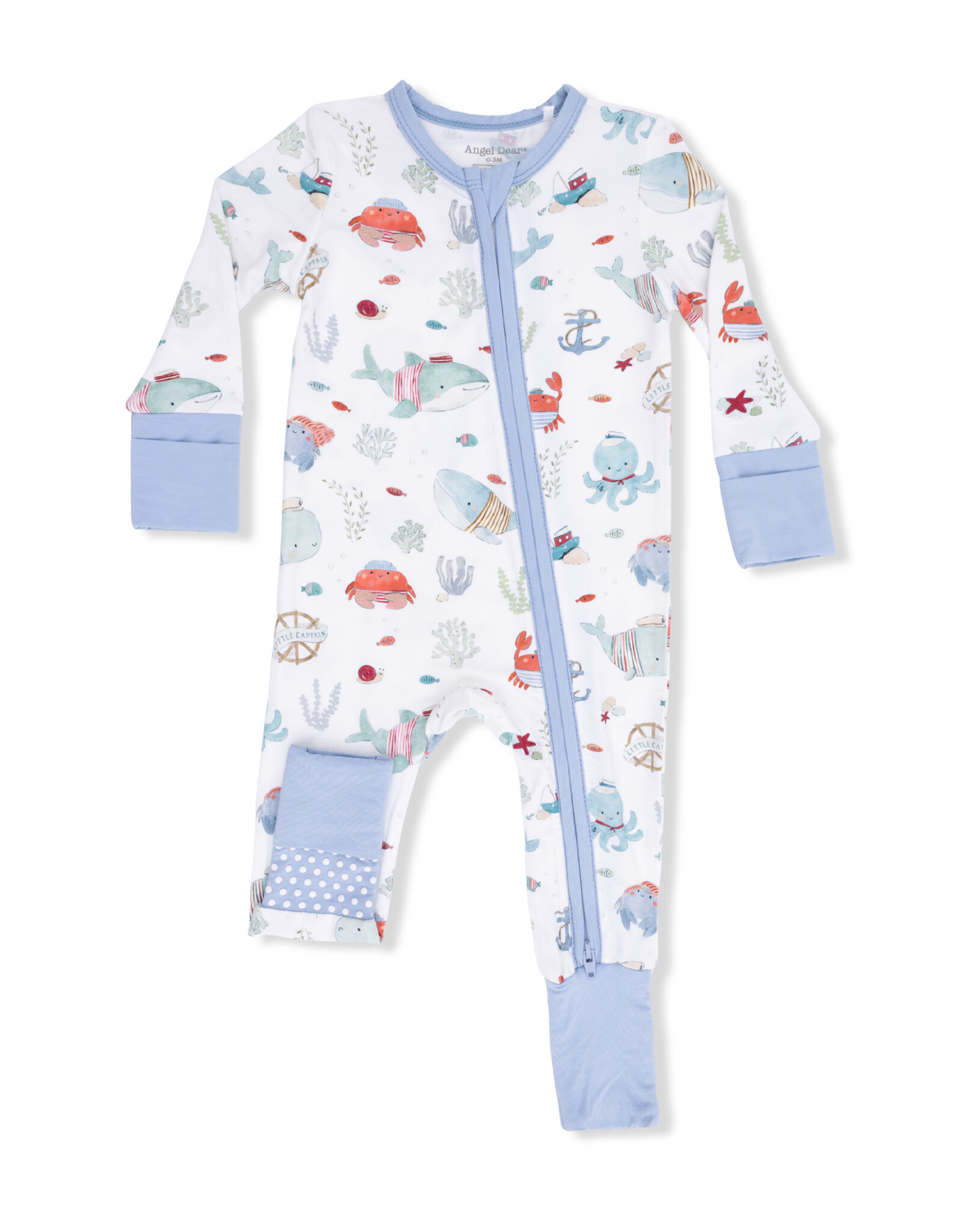 Angel Dear ADS26 2 Way Zipper Romper Sailor Sea Creatures