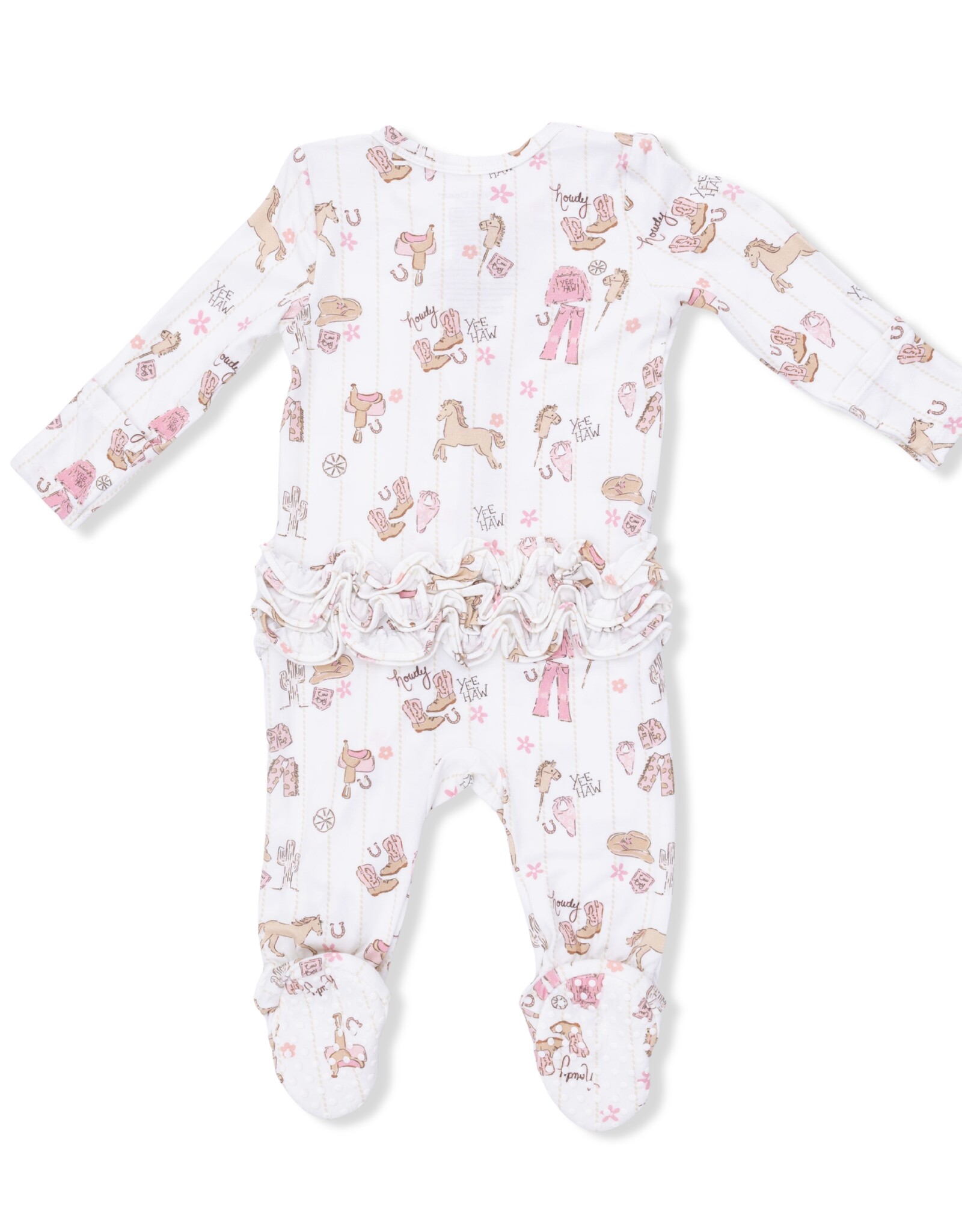 Angel Dear ADS26 2 Way Zipper Ruffle Footie Cowgirl Nursery