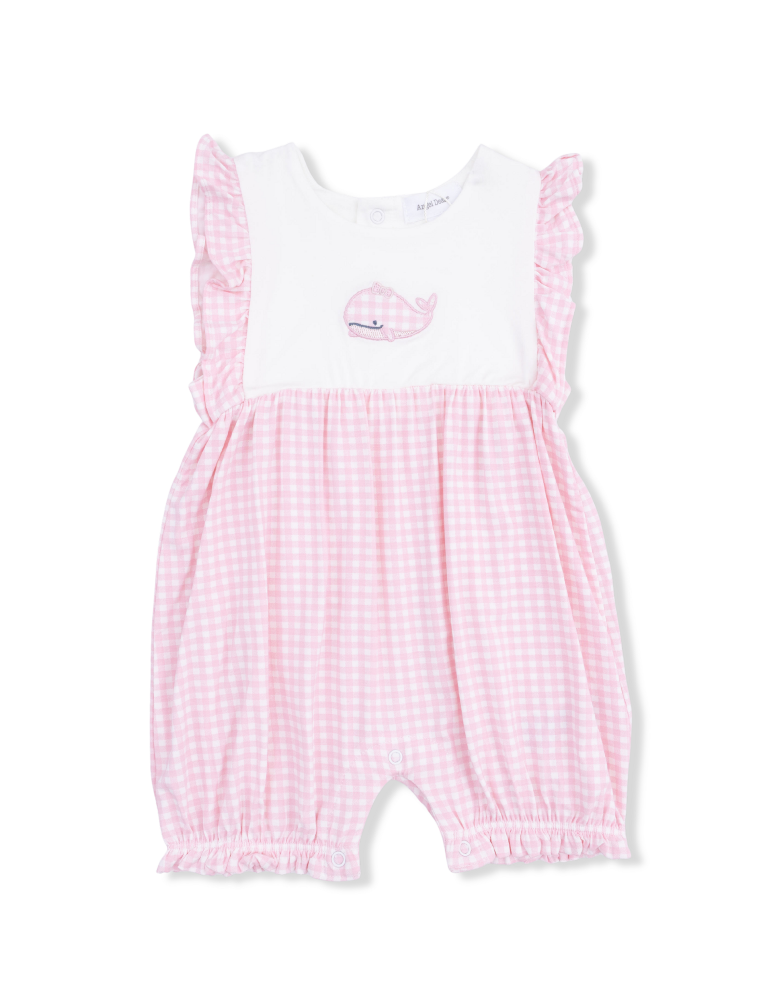 Angel Dear ADS26 Bubbly Whale Pink Ruffle Playsuit