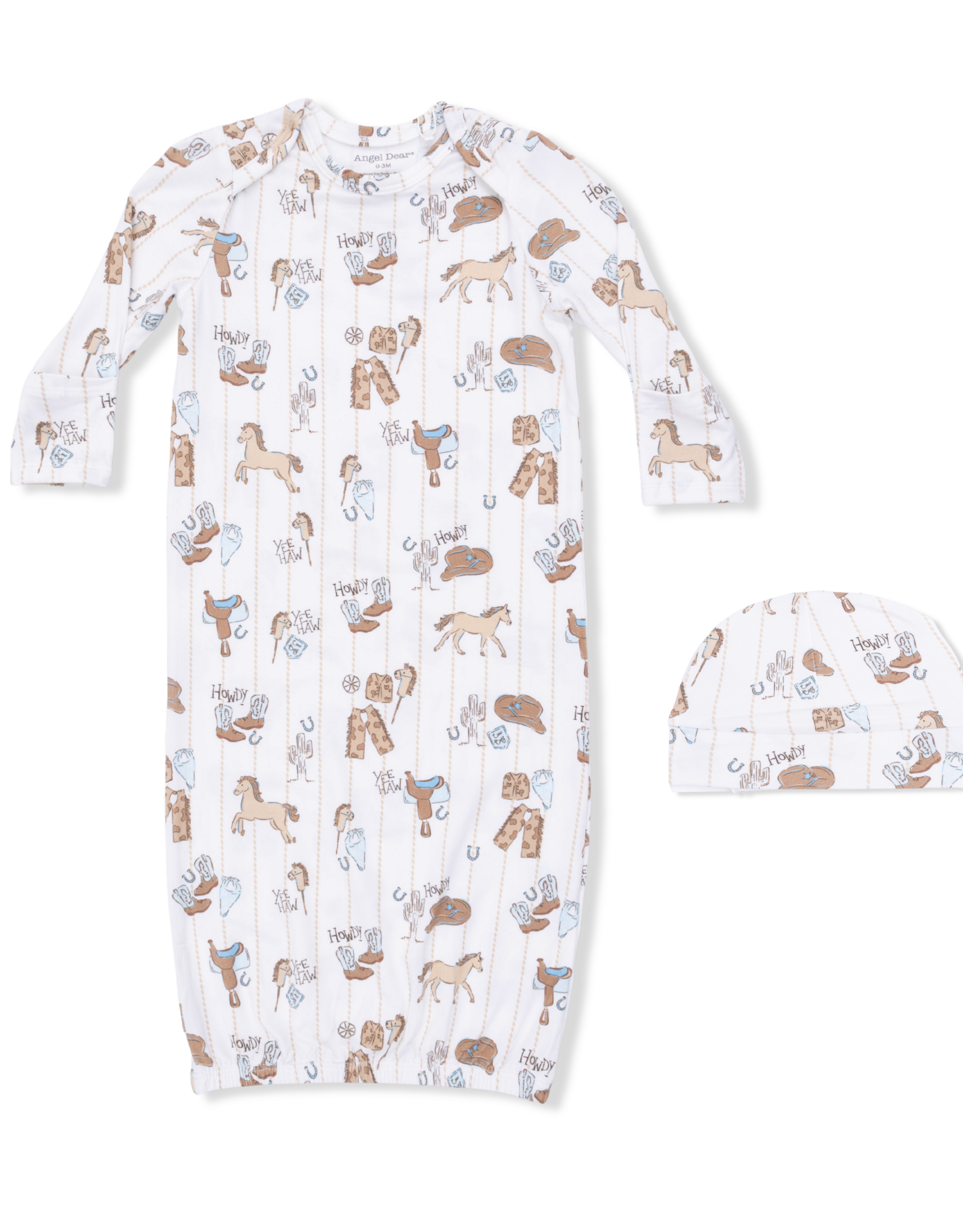 Angel Dear ADS26 Lap Shoulder Gown  & Hat Cowboy Nursery