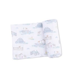 Angel Dear Swaddle Blanket 45x45 Farm Animal Party