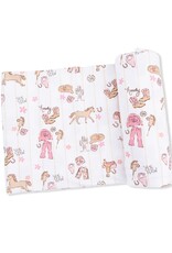 Angel Dear ADS26 Swaddle Blanket 45x45 Cowgirl Nursery