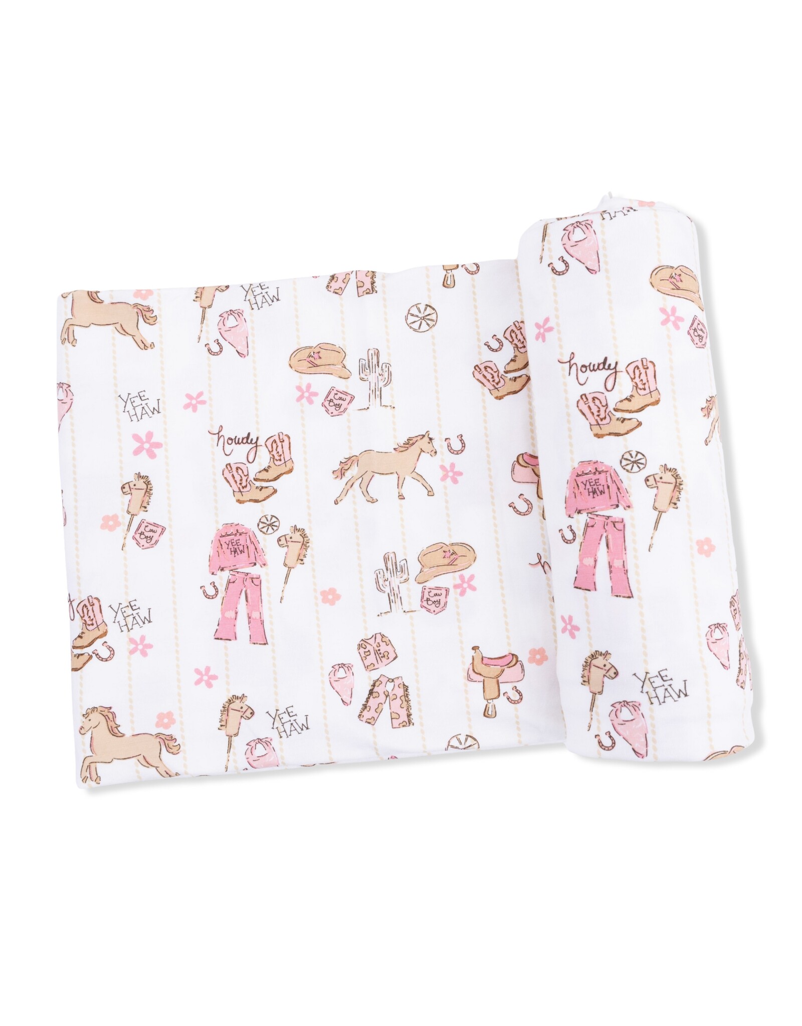 Angel Dear ADS26 Swaddle Blanket 45x45 Cowgirl Nursery