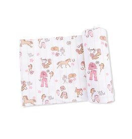 Angel Dear Swaddle Blanket 45x45 Cowgirl Nursery