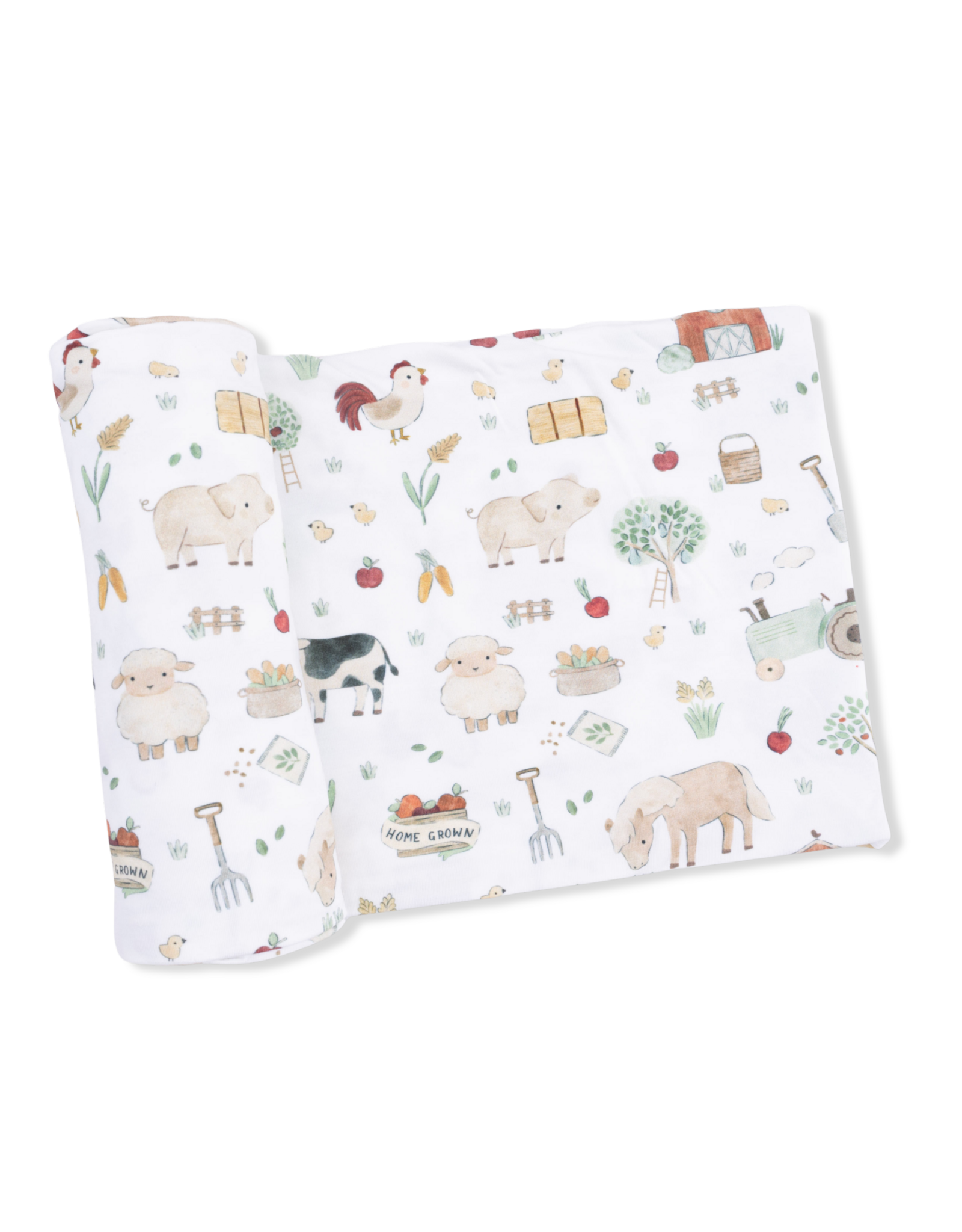 Angel Dear ADS26 Swaddle Blanket 45x45 Cute Farm Animals