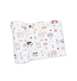 Angel Dear Swaddle Blanket 45x45 Cute Farm Animals