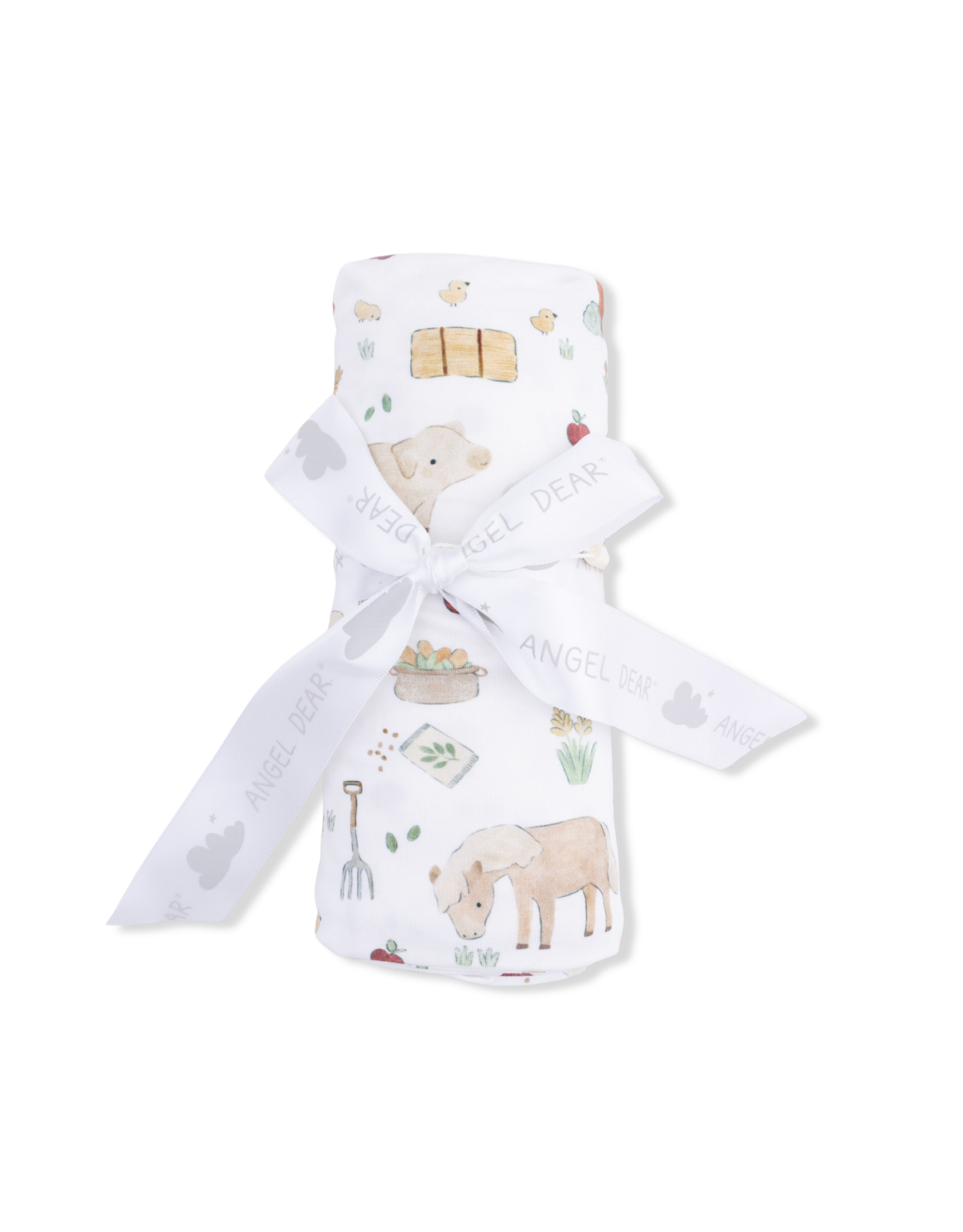 Angel Dear ADS26 Swaddle Blanket 45x45 Cute Farm Animals