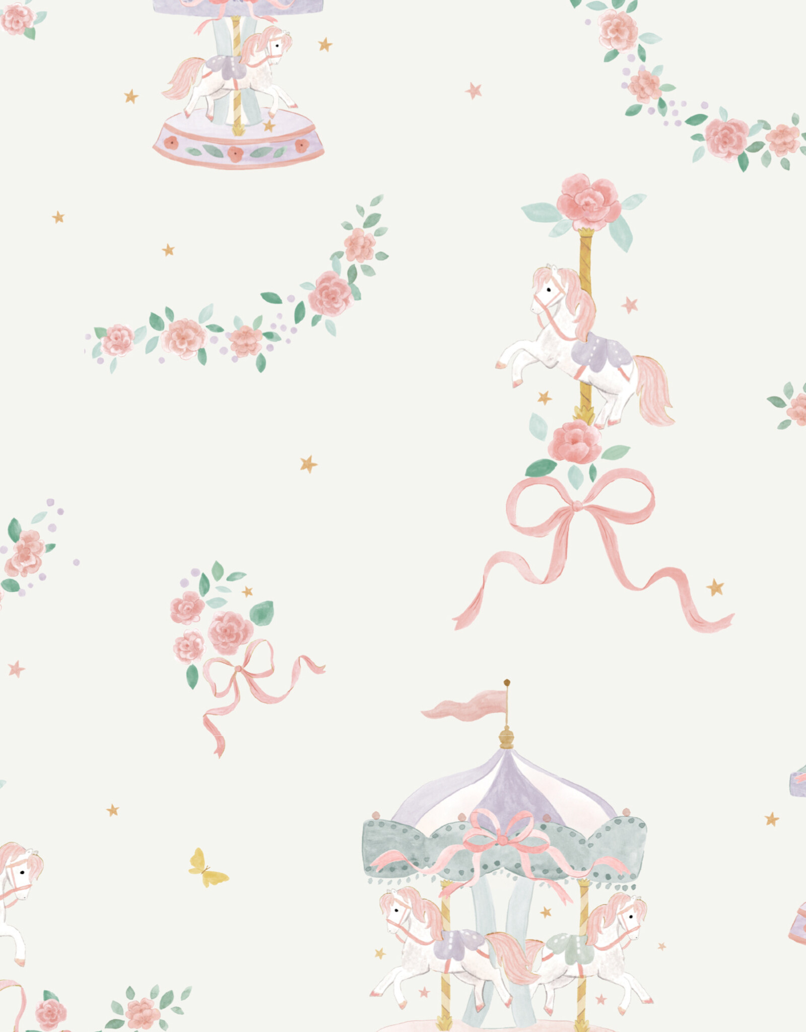 Angel Dear ADS26 Swaddle Blanket 45x45 Carousel Bows