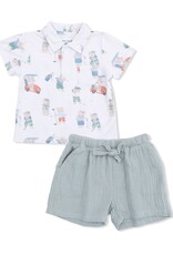 Angel Dear ADS26 Golfing Teddy Bears Polo Short Set