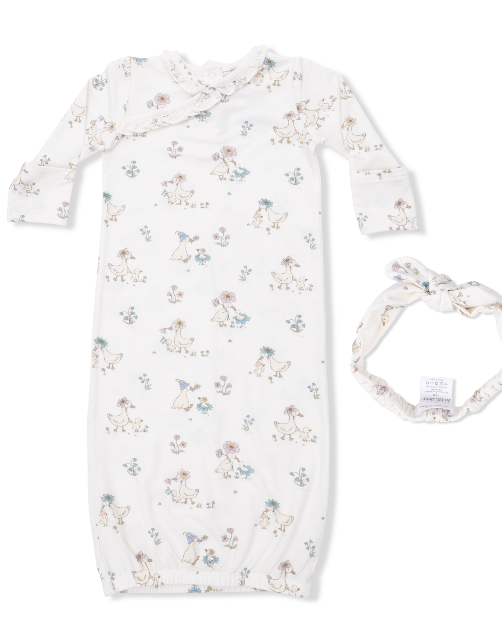 Angel Dear ADS26 Kimono Gown & Headband Flower Ducklings