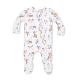 Angel Dear 2 Way Zipper Footie Cowboy Nursery